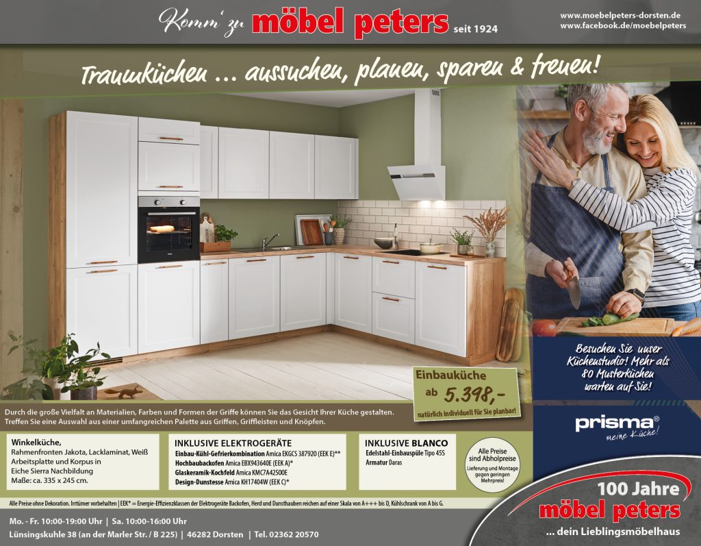 Küchen Werbung bei Möbel Peters