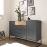 ACAPULCO_10_Graphit-D.,Abs.Riffholz_Kombikommode 2Tueren,4SK_B141cm,H89cm,Kufe
