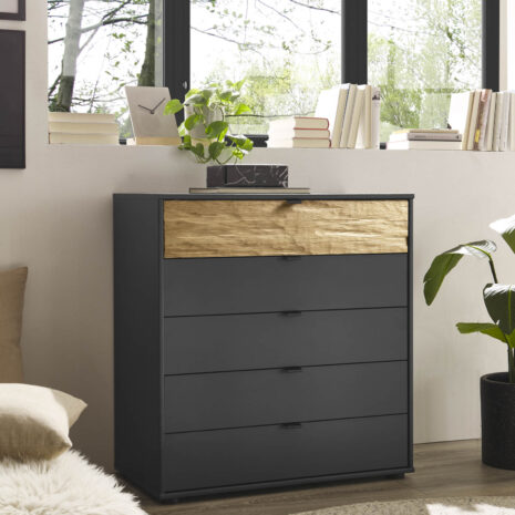 ACAPULCO_9_Graphit-D.,Abs.Riffholz_SK-Kommode 5SK_B80cm,H86cm